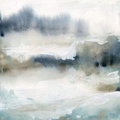 Tide and Time I Black Ornate Wood Framed Art Print with Double Matting by Robinson, Carol