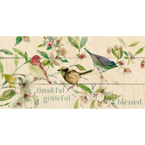 Grateful Black Modern Wood Framed Art Print with Double Matting by Robinson, Carol