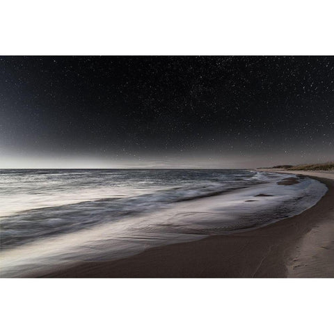 Magic Night Black Modern Wood Framed Art Print by Haney, Chuck
