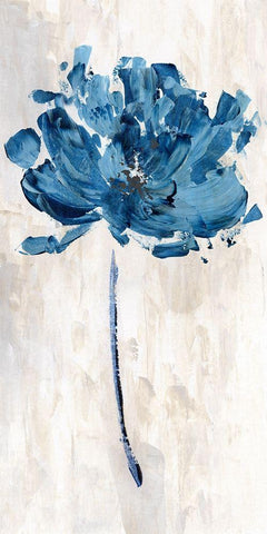 Bluejean Flower I Black Ornate Wood Framed Art Print with Double Matting by Craven, Katrina