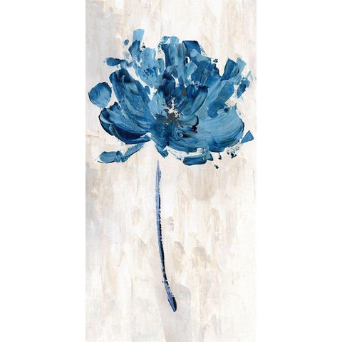 Bluejean Flower I Black Modern Wood Framed Art Print by Craven, Katrina