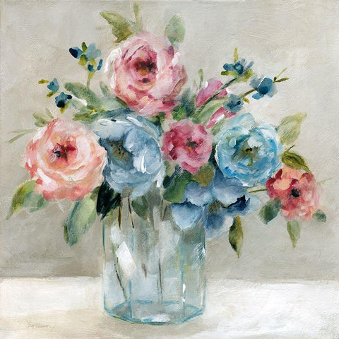 Blissful Blossoms Gold Ornate Wood Framed Art Print with Double Matting by Robinson, Carol