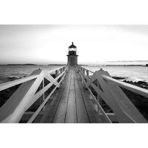 Marshall Point White Modern Wood Framed Art Print by Tharp, Brenda