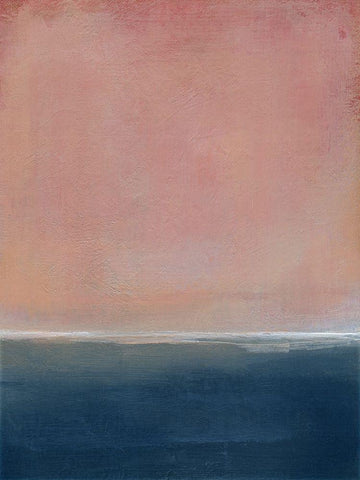 Sunset White Modern Wood Framed Art Print with Double Matting by Robinson, Carol