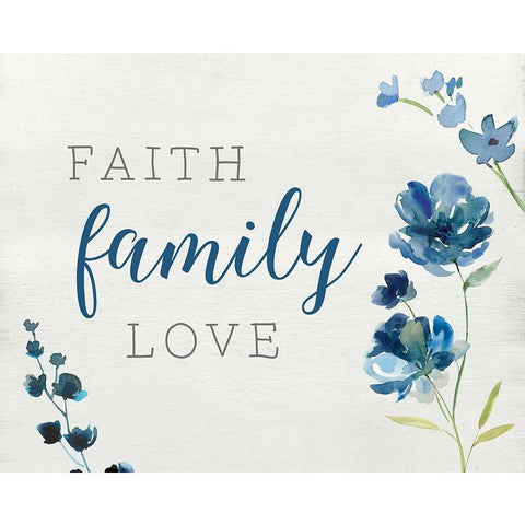 Faith Family Friends Black Modern Wood Framed Art Print by Robinson, Carol
