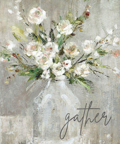 Gather Black Ornate Wood Framed Art Print with Double Matting by Robinson, Carol