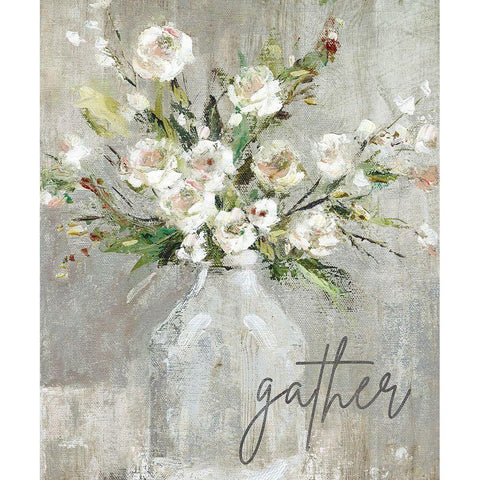 Gather White Modern Wood Framed Art Print by Robinson, Carol