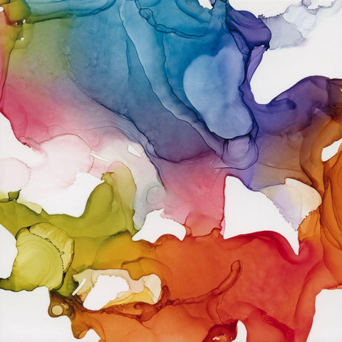 Spectrum Colors II Black Modern Wood Framed Art Print with Double Matting by Robinson, Carol