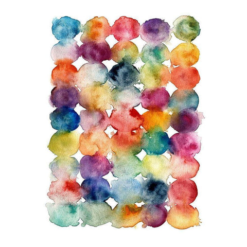 Spectrum Side by Side White Modern Wood Framed Art Print by Robinson, Carol