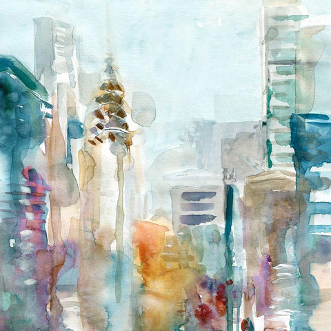 Spectrum NYC White Modern Wood Framed Art Print with Double Matting by Robinson, Carol