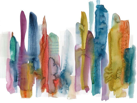 Spectrum Skyline Black Ornate Wood Framed Art Print with Double Matting by Robinson, Carol