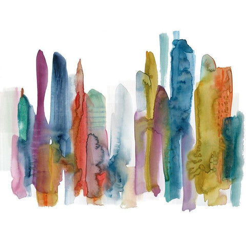 Spectrum Skyline Black Modern Wood Framed Art Print by Robinson, Carol