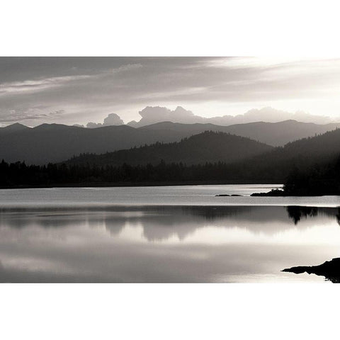 Salish Mountains Black Modern Wood Framed Art Print by Haney, Chuck