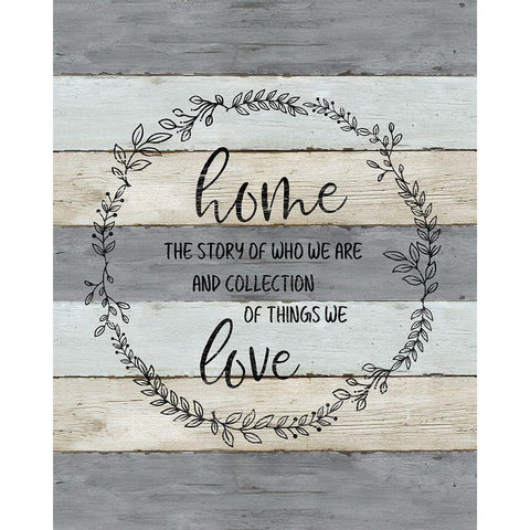 Home Love White Modern Wood Framed Art Print by Carpentieri, Natalie