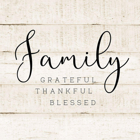 Family White Modern Wood Framed Art Print with Double Matting by CAD Designs