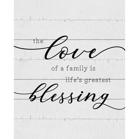 Love of a Family Black Modern Wood Framed Art Print with Double Matting by CAD Designs