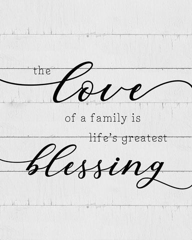 Love of a Family White Modern Wood Framed Art Print with Double Matting by CAD Designs