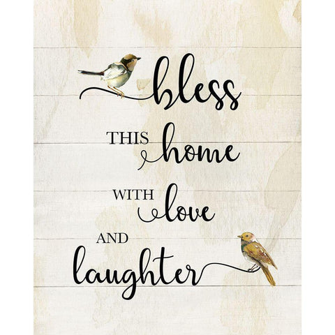 Bless this Home Black Modern Wood Framed Art Print by Robinson, Carol