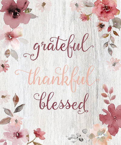 Grateful White Modern Wood Framed Art Print with Double Matting by Robinson, Carol