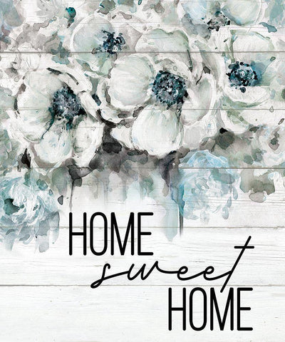 Home Sweet Home White Modern Wood Framed Art Print with Double Matting by Robinson, Carol