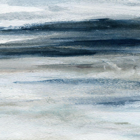 Ocean Currents III Black Ornate Wood Framed Art Print with Double Matting by Robinson, Carol