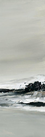 Breakers III Black Ornate Wood Framed Art Print with Double Matting by Robinson, Carol