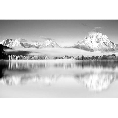 Peak Reflection Gold Ornate Wood Framed Art Print with Double Matting by Hoffner, Lisa