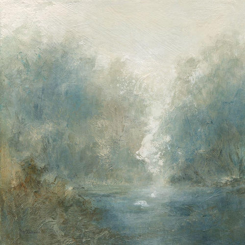 Quiet Mist Black Ornate Wood Framed Art Print with Double Matting by Robinson, Carol