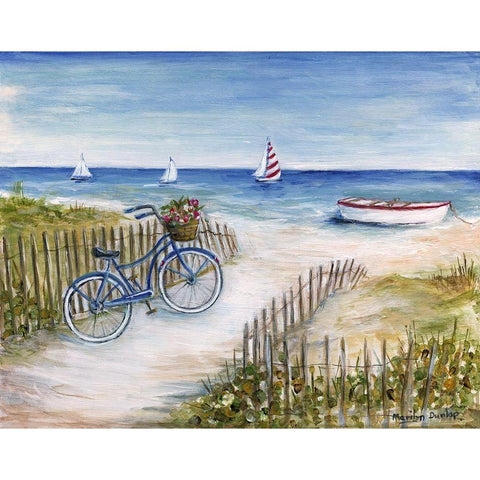 Beach Ride I Black Modern Wood Framed Art Print with Double Matting by Dunlap, Marilyn