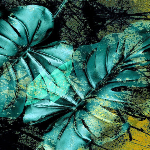 South Beach II Black Modern Wood Framed Art Print with Double Matting by Jill, Susan