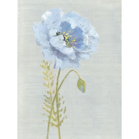 Jardin Bleu I White Modern Wood Framed Art Print by Swatland, Sally