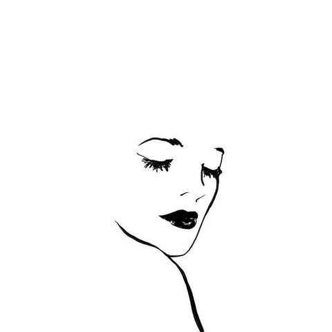 Fashion Sketch I Black Modern Wood Framed Art Print by Robinson, Carol