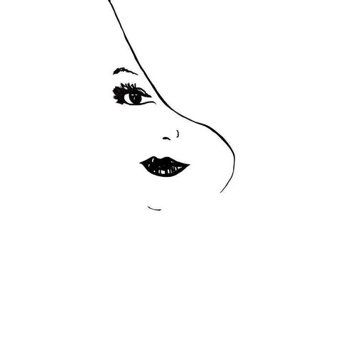 Fashion Sketch II White Modern Wood Framed Art Print by Robinson, Carol