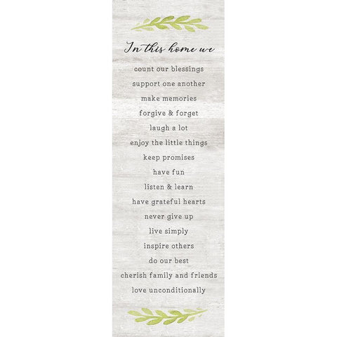 In This House Black Modern Wood Framed Art Print by Carpentieri, Natalie