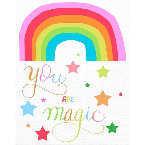 You are Magic Black Modern Wood Framed Art Print by Santiago, Daniela