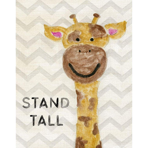 Safari Stand Tall Black Modern Wood Framed Art Print by Carpentieri, Natalie