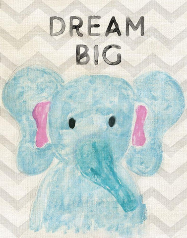 Safari Dream Big White Modern Wood Framed Art Print with Double Matting by Carpentieri, Natalie