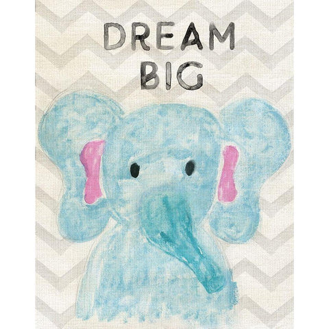 Safari Dream Big Black Modern Wood Framed Art Print by Carpentieri, Natalie