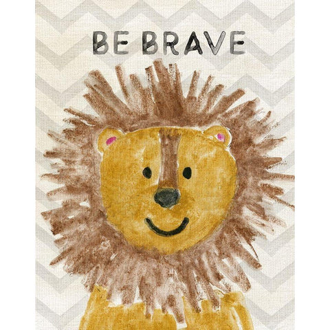 Safara Be Brave Black Modern Wood Framed Art Print with Double Matting by Carpentieri, Natalie