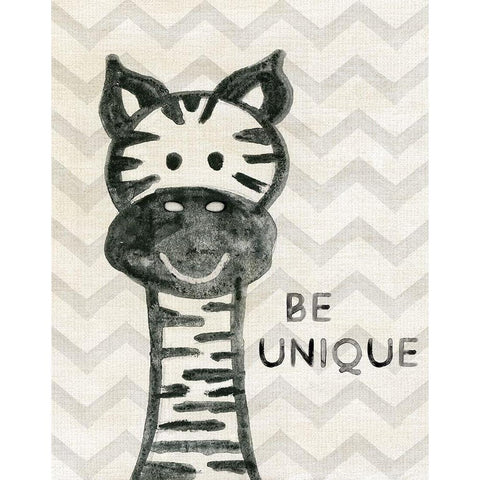 Safari Be Unique Black Modern Wood Framed Art Print with Double Matting by Carpentieri, Natalie