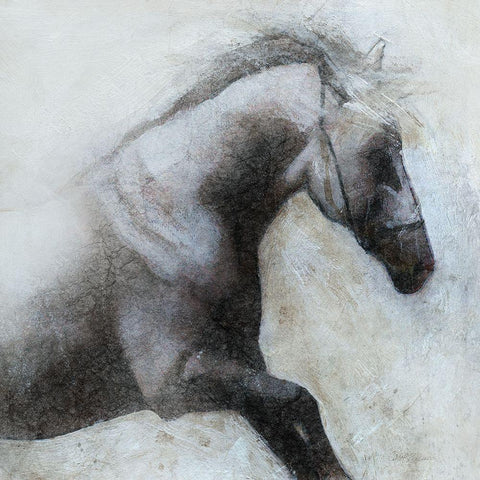 Misted Shadows Black Modern Wood Framed Art Print by Robinson, Carol