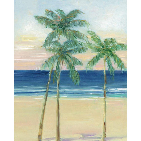 Paradise Palm Black Modern Wood Framed Art Print with Double Matting by Swatland, Sally