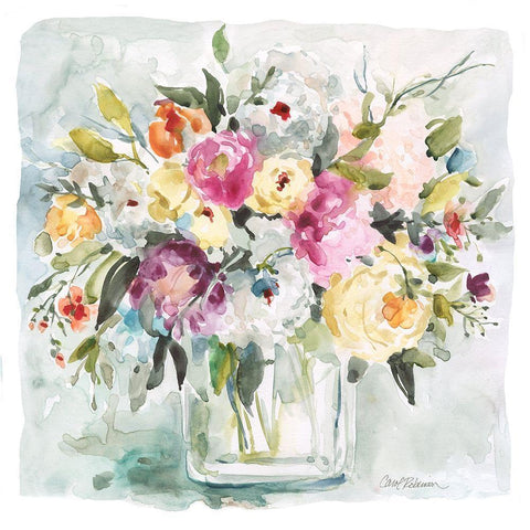 Casual Arrangement II White Modern Wood Framed Art Print with Double Matting by Robinson, Carol