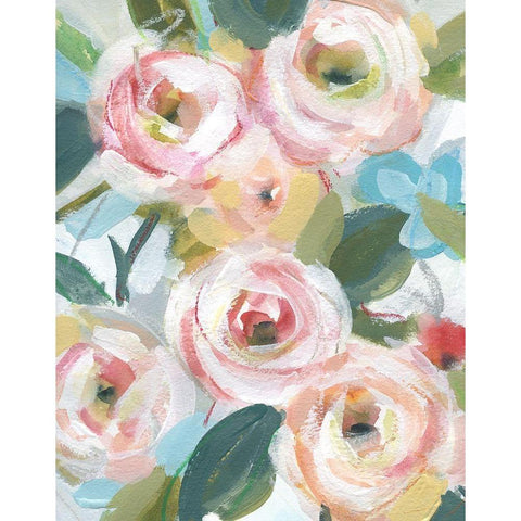 Daring Blooms White Modern Wood Framed Art Print by Robinson, Carol