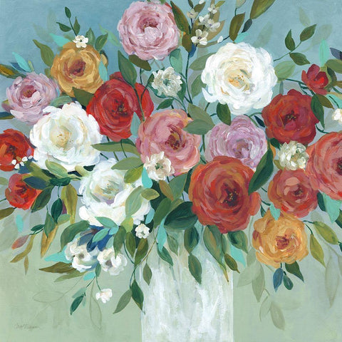 Rose Variety Gold Ornate Wood Framed Art Print with Double Matting by Robinson, Carol