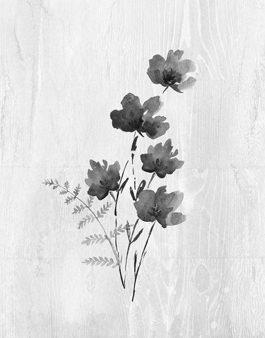 Neutral Meadow IV White Modern Wood Framed Art Print with Double Matting by Knutsen, Conrad