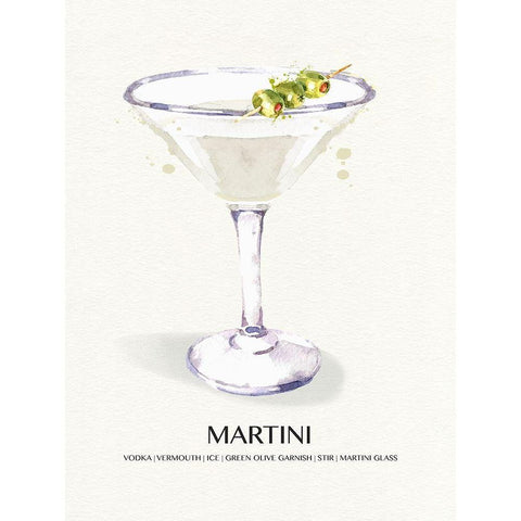 Martini Gold Ornate Wood Framed Art Print with Double Matting by Jill, Susan