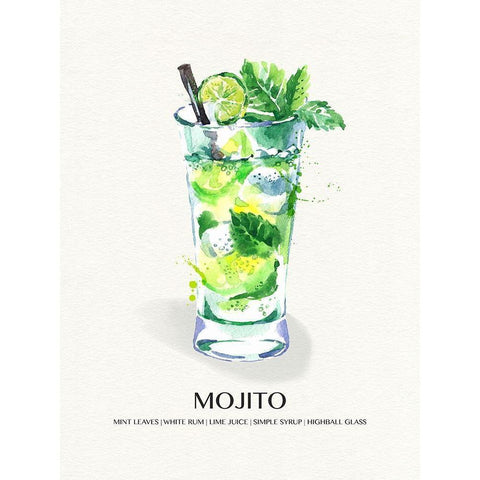 Mojito Gold Ornate Wood Framed Art Print with Double Matting by Jill, Susan