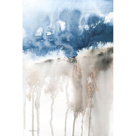 Windy Cliff I White Modern Wood Framed Art Print by Robinson, Carol