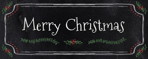 Merry Christmas White Modern Wood Framed Art Print with Double Matting by Carpentieri, Natalie